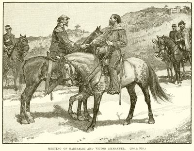 Spotkanie Garibaldiego i Victora Emmanuela autorstwa English School