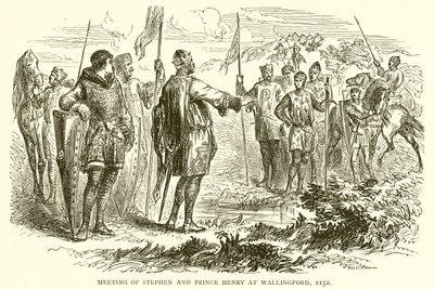Spotkanie Stephena i księcia Henryka w Wallingford, 1152 autorstwa English School