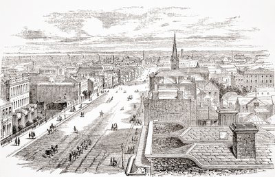 Melbourne, Australia, z The Gallery of Geography autorstwa ks. Thomasa Milnera, opublikowane ok. 1880 r. autorstwa English School