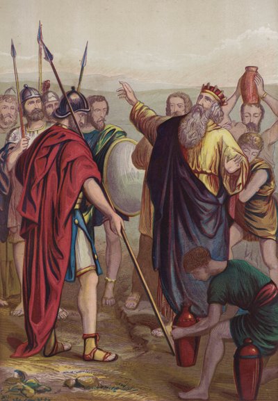 Melchizedek błogosławi Abrama autorstwa English School