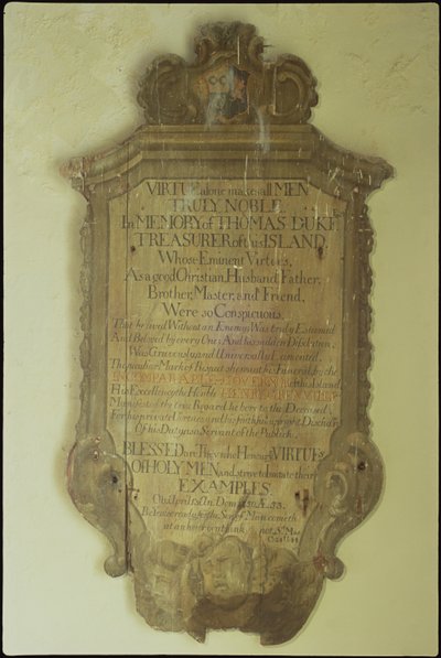 Pomnik Thomas Duke, 1750 (drewno malowane) autorstwa English School
