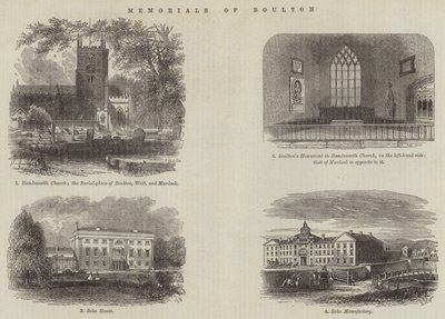 Pomniki Boulton (grawerowanie) autorstwa English School