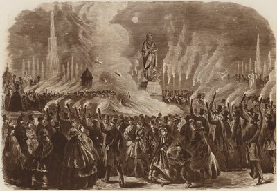 Festiwal Mendelssohna, Procesja z pochodniami, 1860 autorstwa English School
