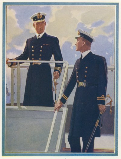 Stroje męskie: Stroje marynarskie (kolorowa litografia) autorstwa English School