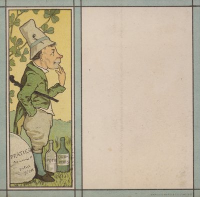 Ilustracja menu: Irlandia (kolor lito) autorstwa English School