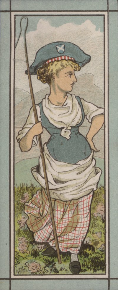 Ilustracja menu: Szwajcaria (litografia kolorowa) autorstwa English School