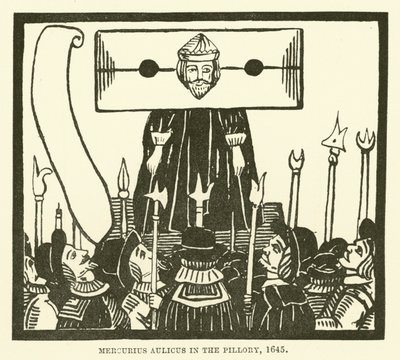 Merkury pod pręgierzem, 1645 autorstwa English School