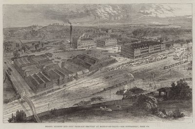 Browar Pale-Ale Messers Allsopp and Sons w Burton-on-Trent (grawerowanie) autorstwa English School