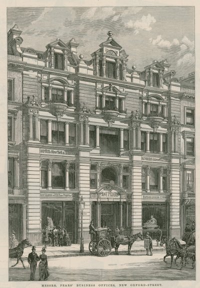 Biura firmy Messrs Pears, New Oxford Street, Londyn autorstwa English School