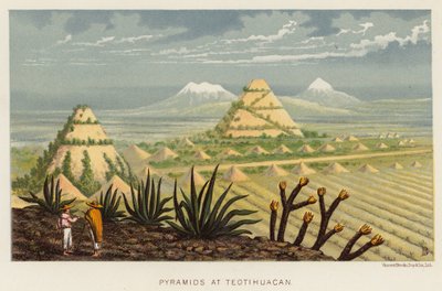 Meksyk: Piramidy w Teotihuacan (kolor lito) autorstwa English School