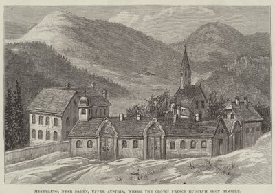 Meyerling k. Baden w Górnej Austrii, gdzie zastrzelił się książę koronny Rudolf (rycina) autorstwa English School