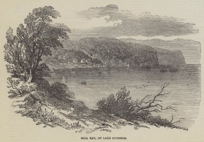 Mica Bay, nad Jeziorem Górnym (grawerowanie) autorstwa English School