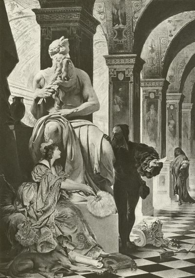 Michael Angelo i Vittoria Colonna (wklęsłodruk) autorstwa English School