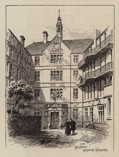 Szpital Mildmay Mission (grawerunek) autorstwa English School