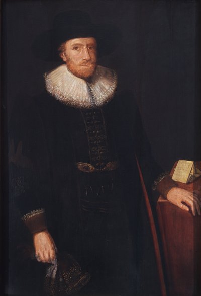 Miles Newton, z listem w ręku autorstwa English School