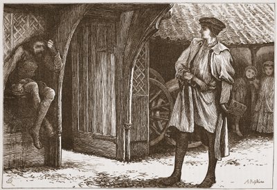 Millon and the Lutheran, ilustracja z Historii protestantyzmu Jamesa Aitkena Wylie (1808-1890), wyd. 1878 autorstwa English School