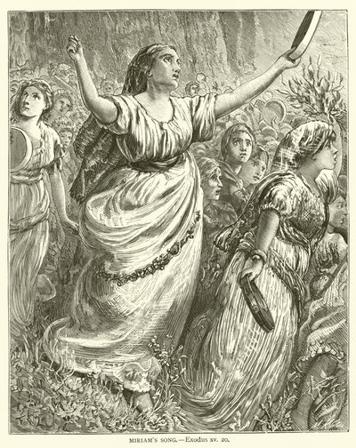 Pieśń Miriam, Exodus, xv, 20 (rycina) autorstwa English School