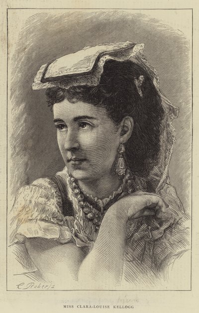 Panna Clara-Louise Kellogg (Grawerowanie) autorstwa English School
