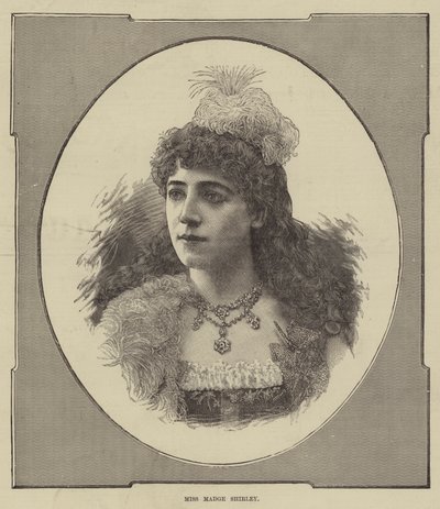 Panna Madge Shirley (Grawerowanie) autorstwa English School