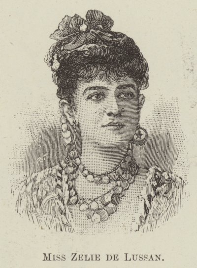 Panna Zelia de Lussan (grafika) autorstwa English School