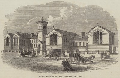 Szkoły modelarskie w Anglesea-Street, Cork (grawerowanie) autorstwa English School