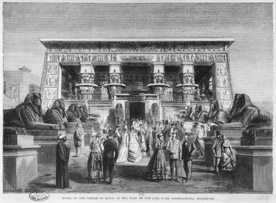 Model Świątyni Edfu na Wystawie Powszechnej na Polach Marsowych w Paryżu, 16 listopada 1867 r. autorstwa English School