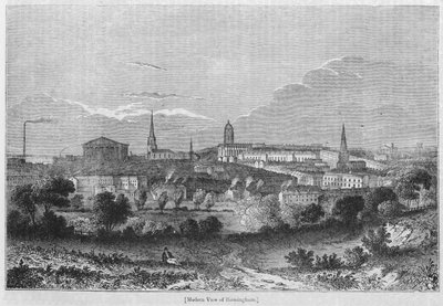 Nowoczesny widok na Birmingham autorstwa English School