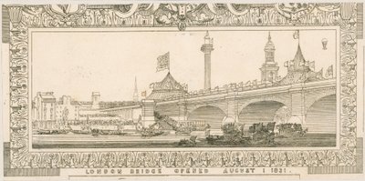 Momento of London Bridge, otwarty 1 sierpnia 1831 r autorstwa English School