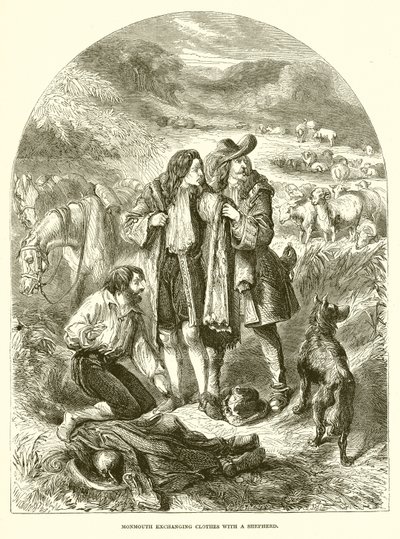 Monmouth zamienia się ubraniami z Pasterzem autorstwa English School