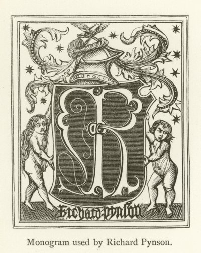 Monogram używany przez Richarda Pynsona autorstwa English School
