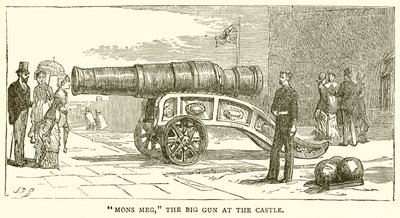 Mons Meg, wielki pistolet na zamku autorstwa English School