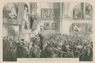 Monsieur Kossuth przemawiający przed Sądem Powszechnym autorstwa English School
