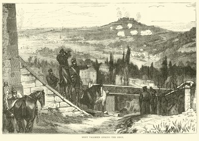 Mont Valerien podczas oblężenia, październik 1870 autorstwa English School