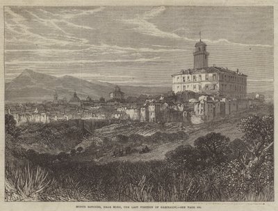 Monte Rotondo k. Rzymu, Ostatnia Pozycja Garibaldiego (rycina) autorstwa English School