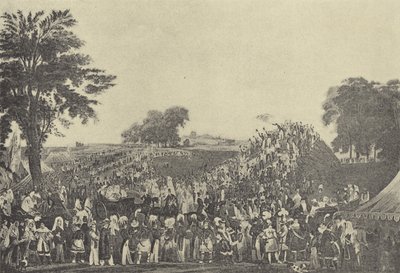 Ceremonia Montem w Salt Hill, 1838 (grawiura) autorstwa English School