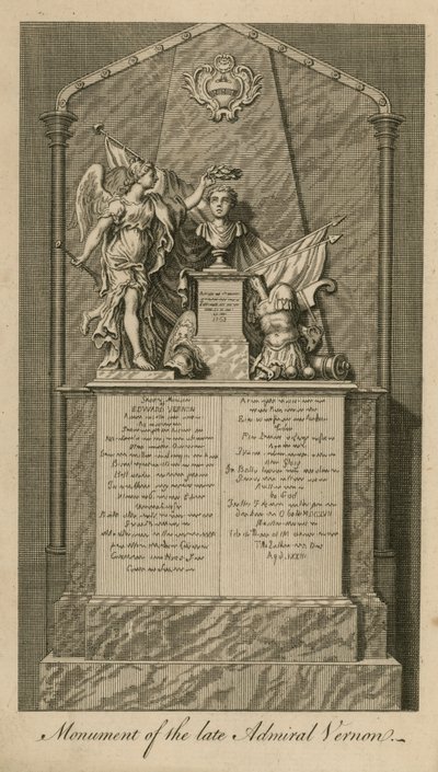 Pomnik admirała Edwarda Vernona autorstwa English School