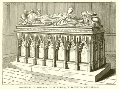 Pomnik Wilhelma z Wykeham, katedra w Winchester autorstwa English School
