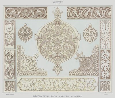 Moresque, Dekoracje z różnych meczetów autorstwa English School