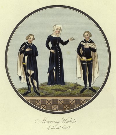 Nawyki żałobne w XIV wieku autorstwa English School