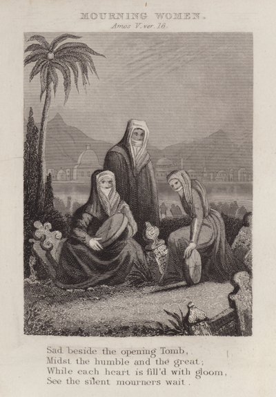 Żałoba kobiety, Amos V, wer. 16 (rycina) autorstwa English School