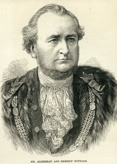 Pan Alderman i szeryf Nottage z The Illustrated London News, 10 listopada 1877 r. autorstwa English School