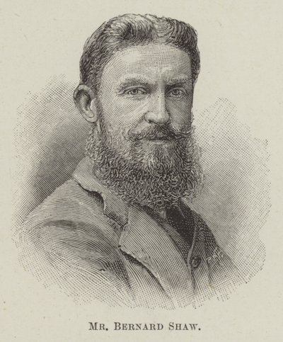 Pan Bernard Shaw (Grawerowanie) autorstwa English School