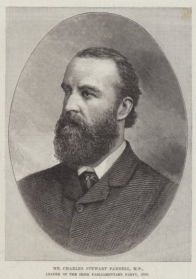 Pan Charles Stewart Parnell, poseł, przewodniczący Irlandzkiej Partii Parlamentarnej autorstwa English School