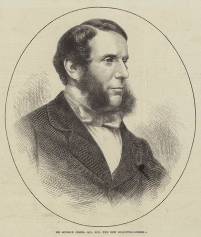 Pan George Jessel, QC, MP, Nowy Radca Generalny (Grawerowanie) autorstwa English School
