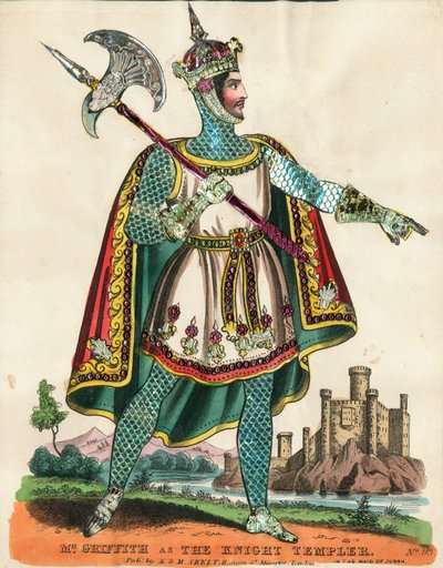 Pan Griffith jako Rycerz Templariuszy w Pokojówce Judy autorstwa English School