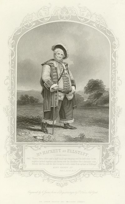 Pan Hackett jako Falstaff, król Henryk IV, część I autorstwa English School