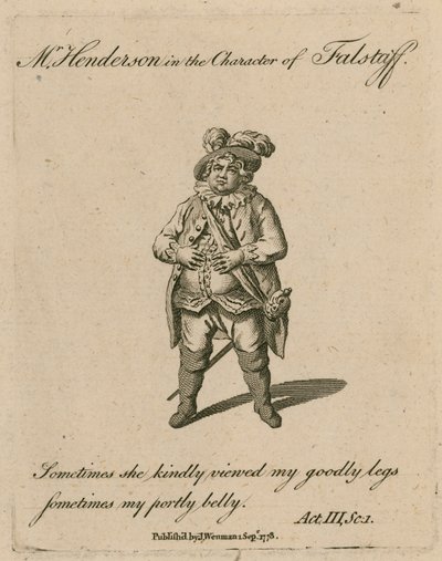 Pan Henderson jako Falstaff autorstwa English School