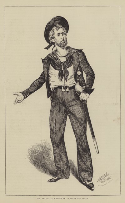 Pan Kendal jako William w „William i Susan” (grafika) autorstwa English School