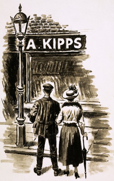 Pan Kipps (gwasz na papierze) autorstwa English School