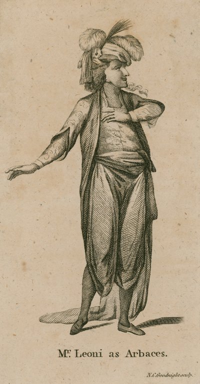 Pan Leoni jako Arbaces, aktor autorstwa English School